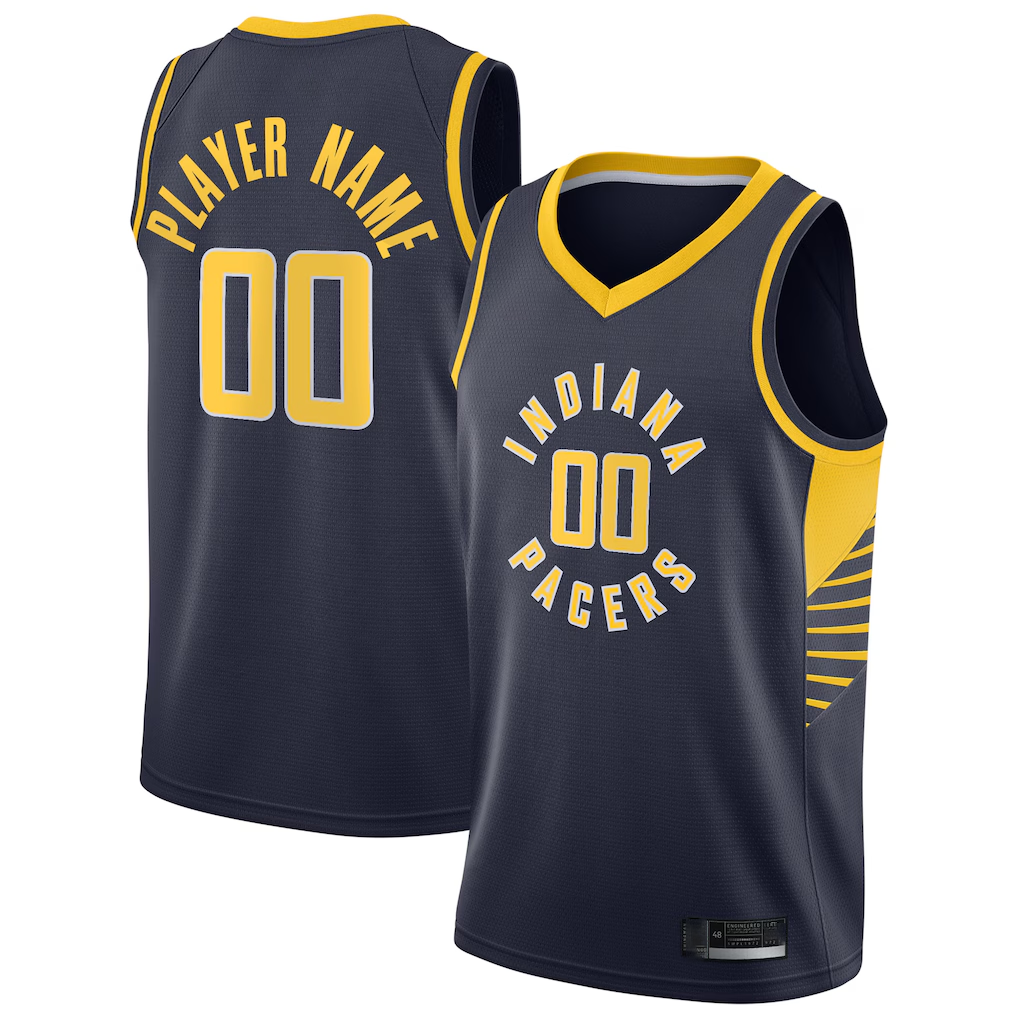 Tlead Custom I.Pacers Navy Swingman Jerseys - Icon Edition