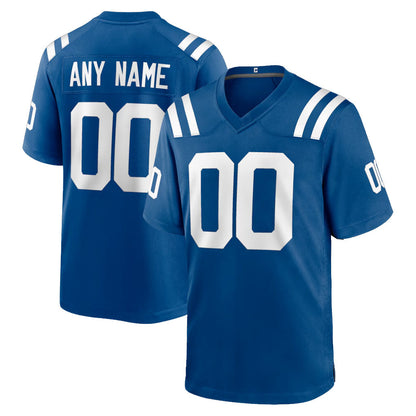 Tlead Custom IN.Colts Royal Home Game Any Name & Numbers Stitched Jerseys