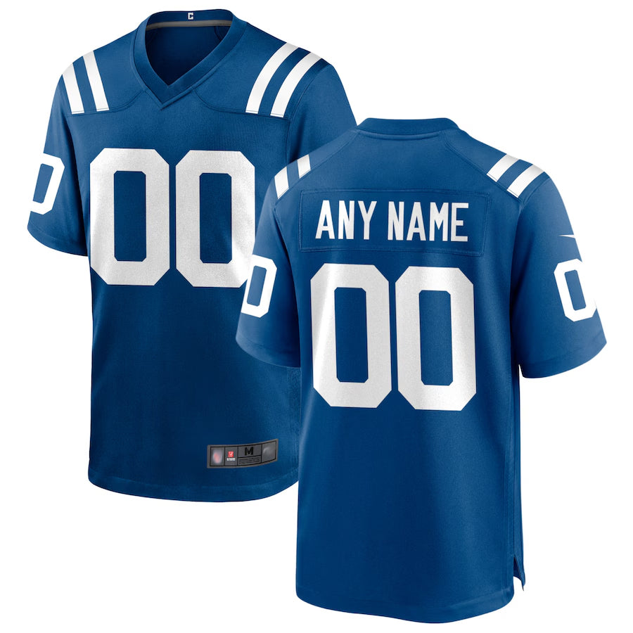 Tlead Custom IN.Colts Royal Replica Home Game Stitched Jerseys