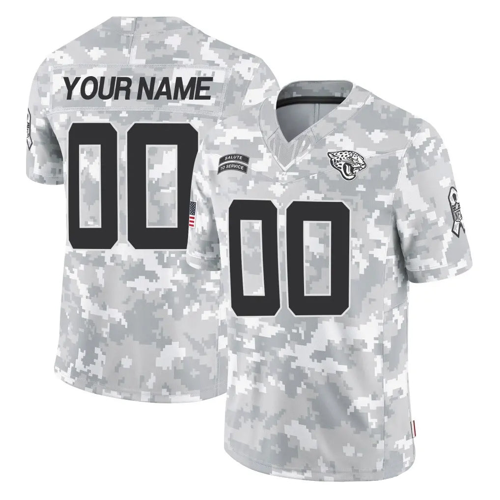 Tlead Custom J.Jaguars Arctic Camo Salute To Service Limited Game Any Name & Numbers Stitched Jerseys