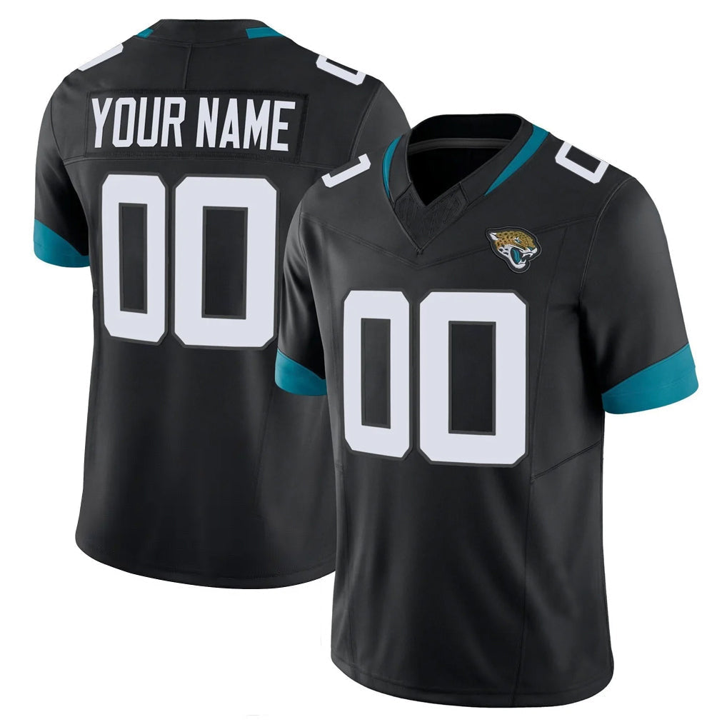 Tlead Custom J.Jaguars Black Vapor F.U.S.E. Limited Home Game Any Name & Numbers Stitched Jerseys
