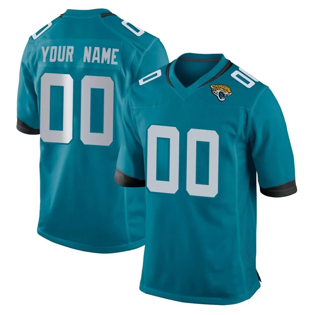 Tlead Custom J.Jaguars Teal Home Game Any Name & Numbers Stitched Jerseys