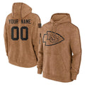 Tlead Custom KC.Chiefs Brown Salute to Service Hoodies Limited Game Any Name & Numbers Stitched Jerseys