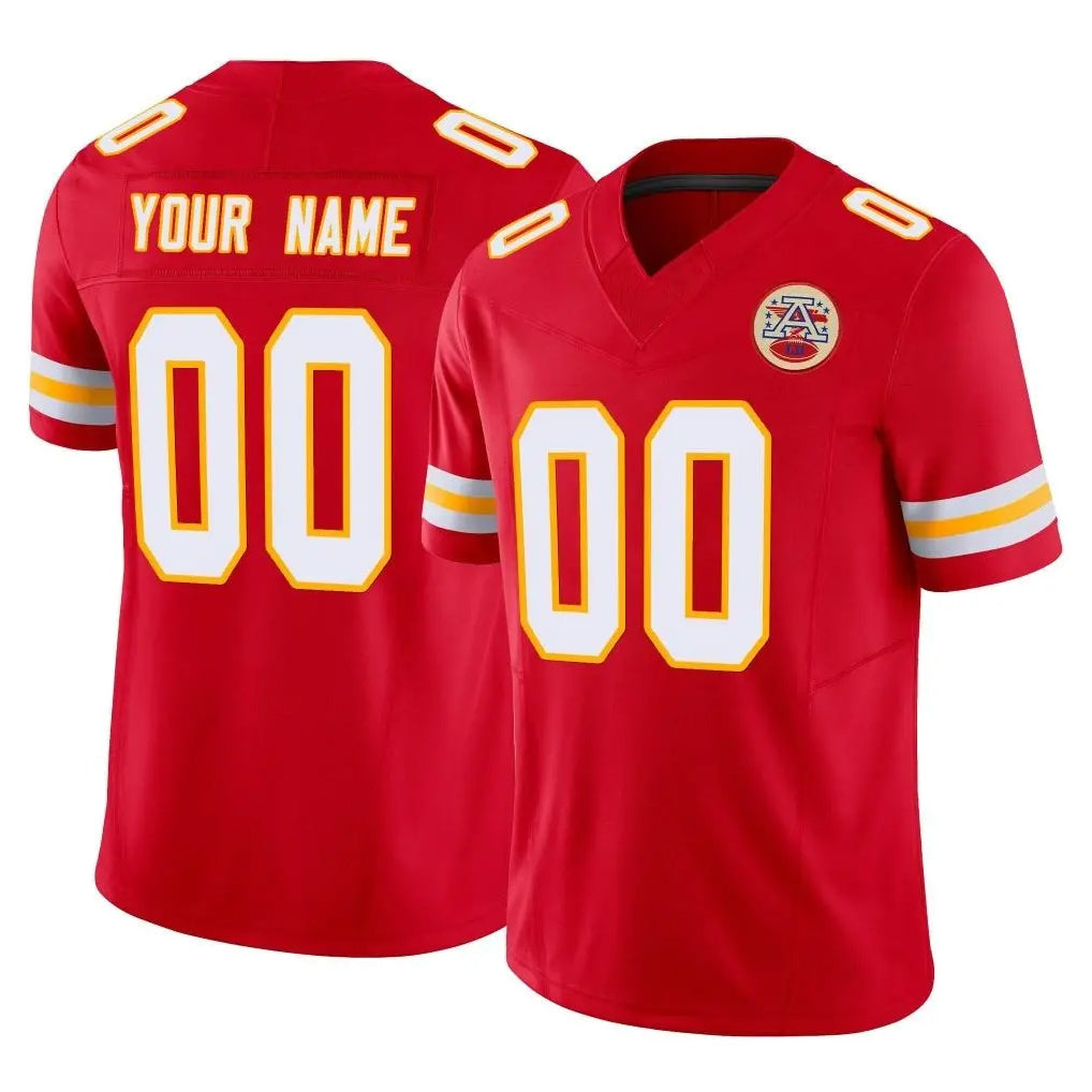 Tlead Custom KC.Chiefs Red Limited Vapor F.U.S.E. Home Game Any Name & Numbers Stitched Jerseys