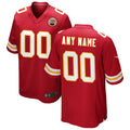 Tlead Custom KC.Chiefs Red Replica Game Stitched Jerseys