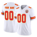 Tlead Custom KC.Chiefs White Limited Vapor F.U.S.E. Home Game Any Name & Numbers Stitched Jerseys