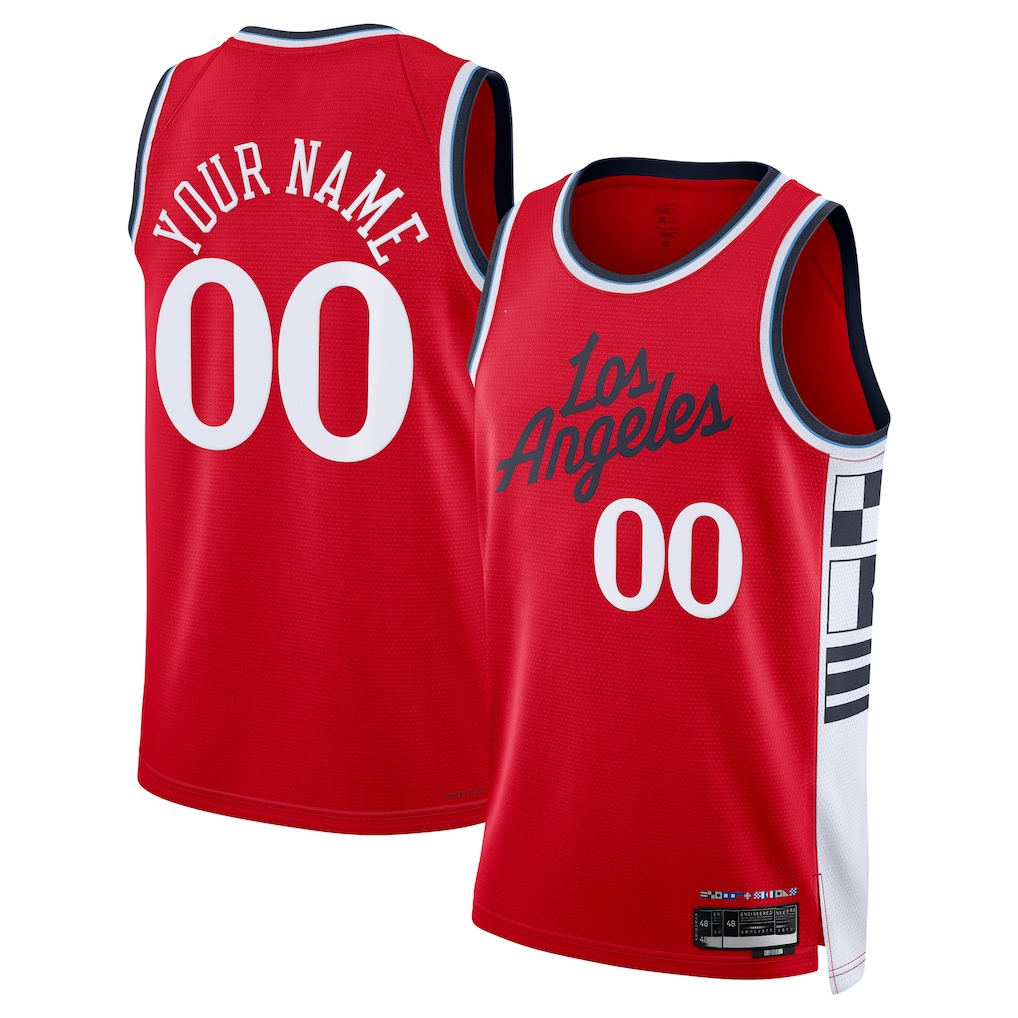 Tlead Custom LA.Clippers Red 2024-2025 Swingman Stitched Jerseys - Statement Edition