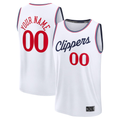 Tlead Custom LA.Clippers White Fast Break Stitched Jerseys - Association Edition