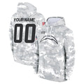 Tlead Custom LA.Chargers Arctic Camo Salute to Service Hoodies Limited Game Any Name & Numbers Stitched Jerseys