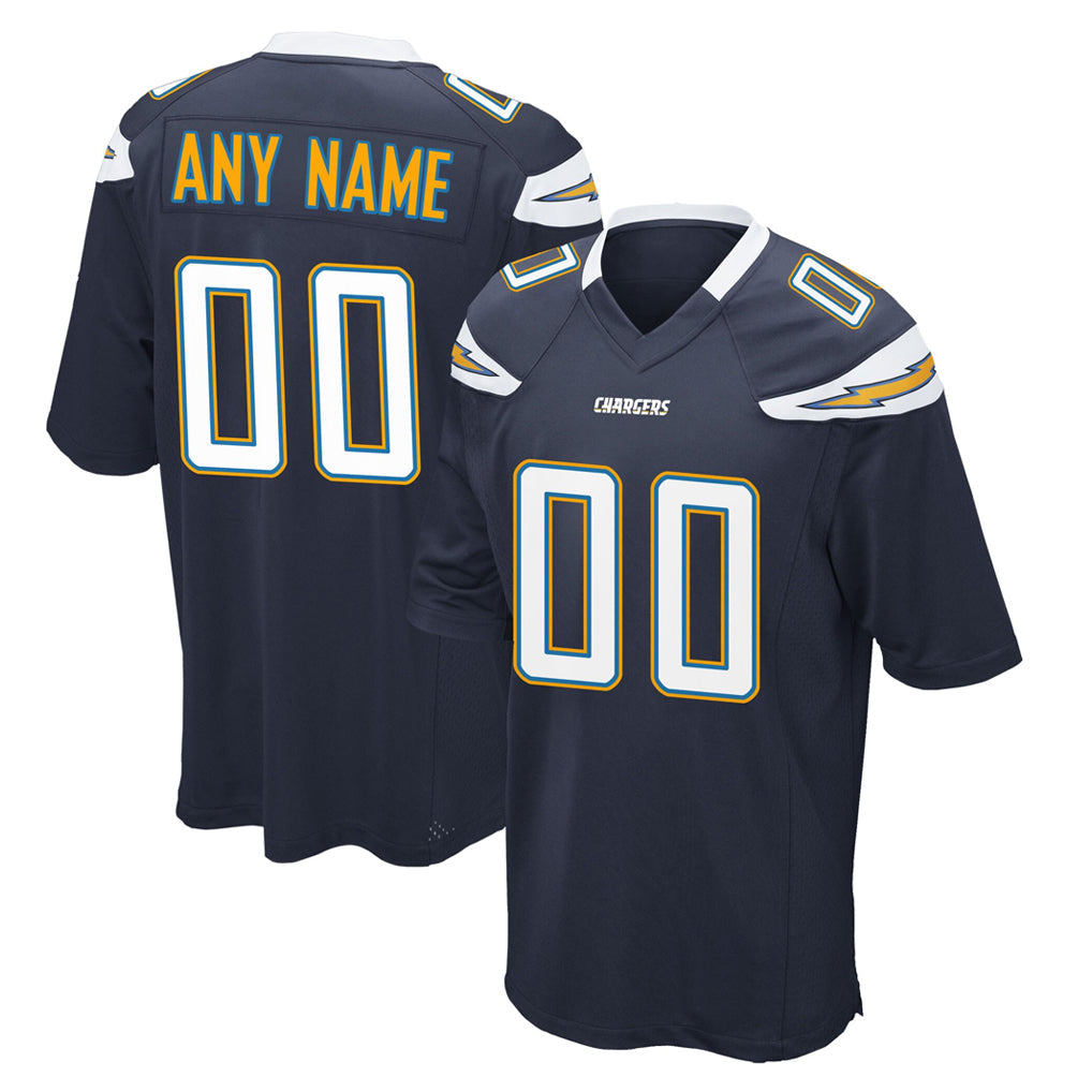 Tlead Custom LA.Chargers Navy Game Stitched Jerseys