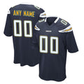 Tlead Custom LA.Chargers Navy Game Stitched Jerseys