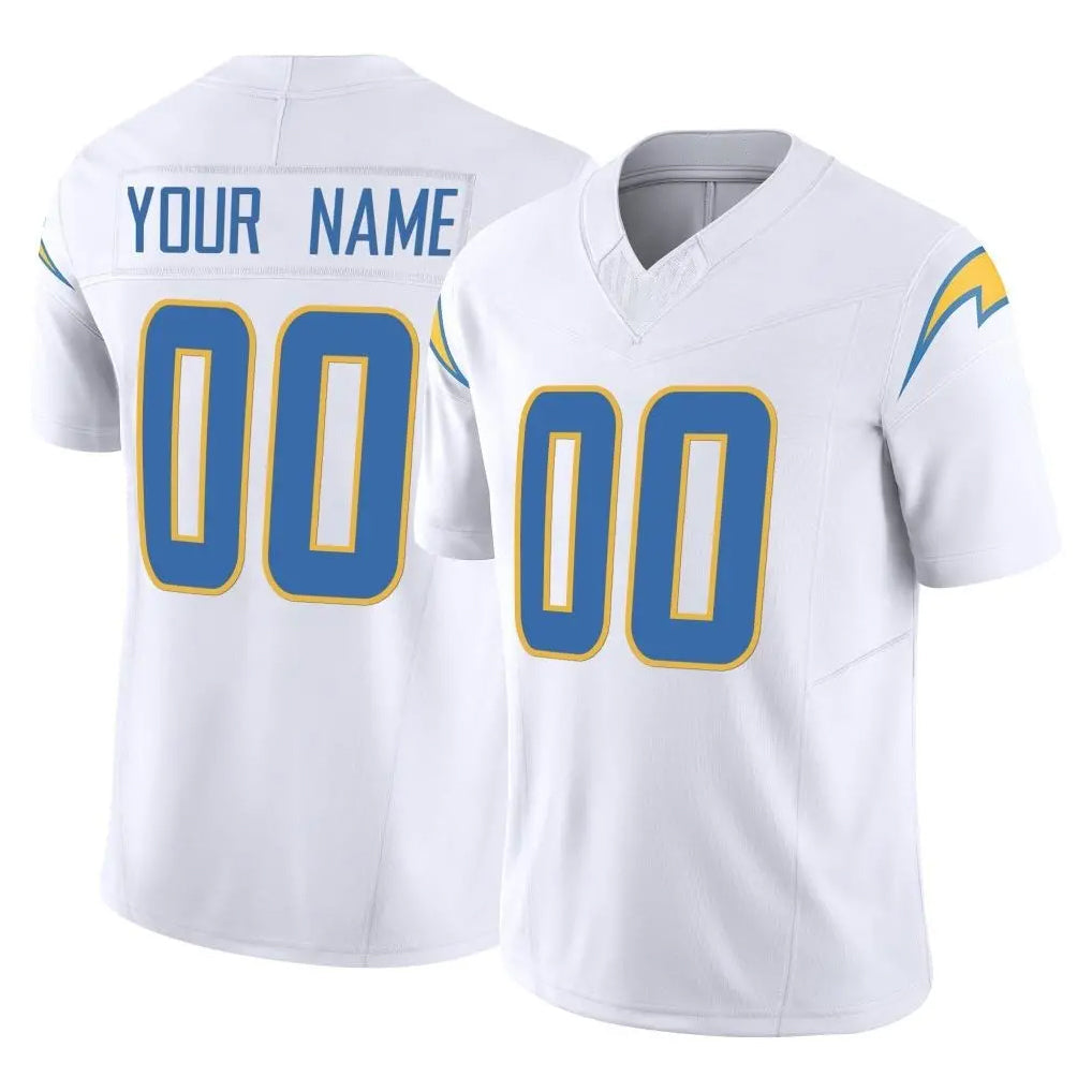 Tlead Custom LA.Chargers White Limited Vapor F.U.S.E. Home Game Any Name & Numbers Stitched Jerseys