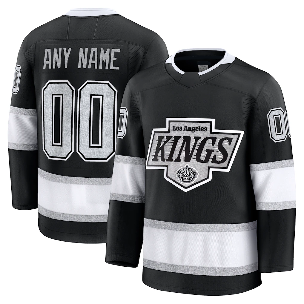 Tlead Custom LA.Kings Black Home Premium Jerseys