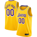 Tlead Custom LA.Lakers Gold 2020-2021 Swingman Stitched Jerseys - Icon Edition