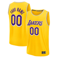 Tlead Custom LA.Lakers Gold Fast Break Stitched Jerseys - Icon Edition