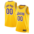 Tlead Custom LA.Lakers Gold Swingman Stitched Jerseys - Icon Edition