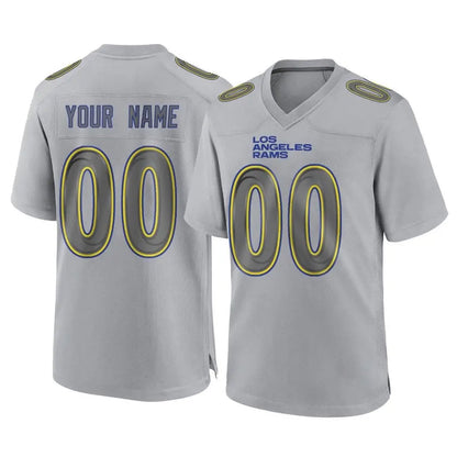 Tlead Custom LA.Rams Gray Atmosphere Fashion Home Game Any Name & Numbers Stitched Jerseys