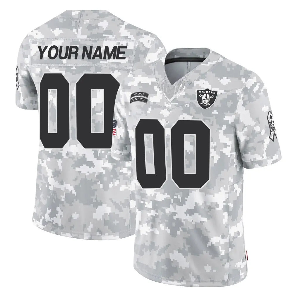 Tlead Custom LV.Raiders Arctic Camo Salute To Service Limited Game Any Name & Numbers Stitched Jerseys
