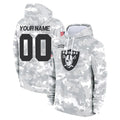 Tlead Custom LV.Raiders Arctic Camo Salute to Service Hoodies Limited Game Any Name & Numbers Stitched Jerseys