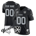 Tlead Custom LV.Raiders Black 65th Anniversary Vapor Limited Home Game Any Name & Numbers Stitched Jerseys