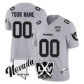 Tlead Custom LV.Raiders Gray 65th Anniversary Vapor Limited Home Game Any Name & Numbers Stitched Jerseys