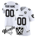 Tlead Custom LV.Raiders White 65th Anniversary Vapor Limited Home Game Any Name & Numbers Stitched Jerseys