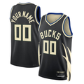 Tlead Custom M.Bucks Black 2022-23 Swingman Jerseys - Statement Edition
