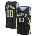 Tlead Custom M.Bucks Black Fast Break Jerseys - Statement Edition