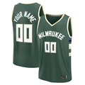 Tlead Custom M.Bucks Green Fast Break Jerseys - Icon Edition