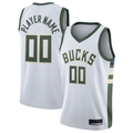 Tlead Custom M.Bucks White 2020-21 Swingman Custom Jerseys - Association Edition