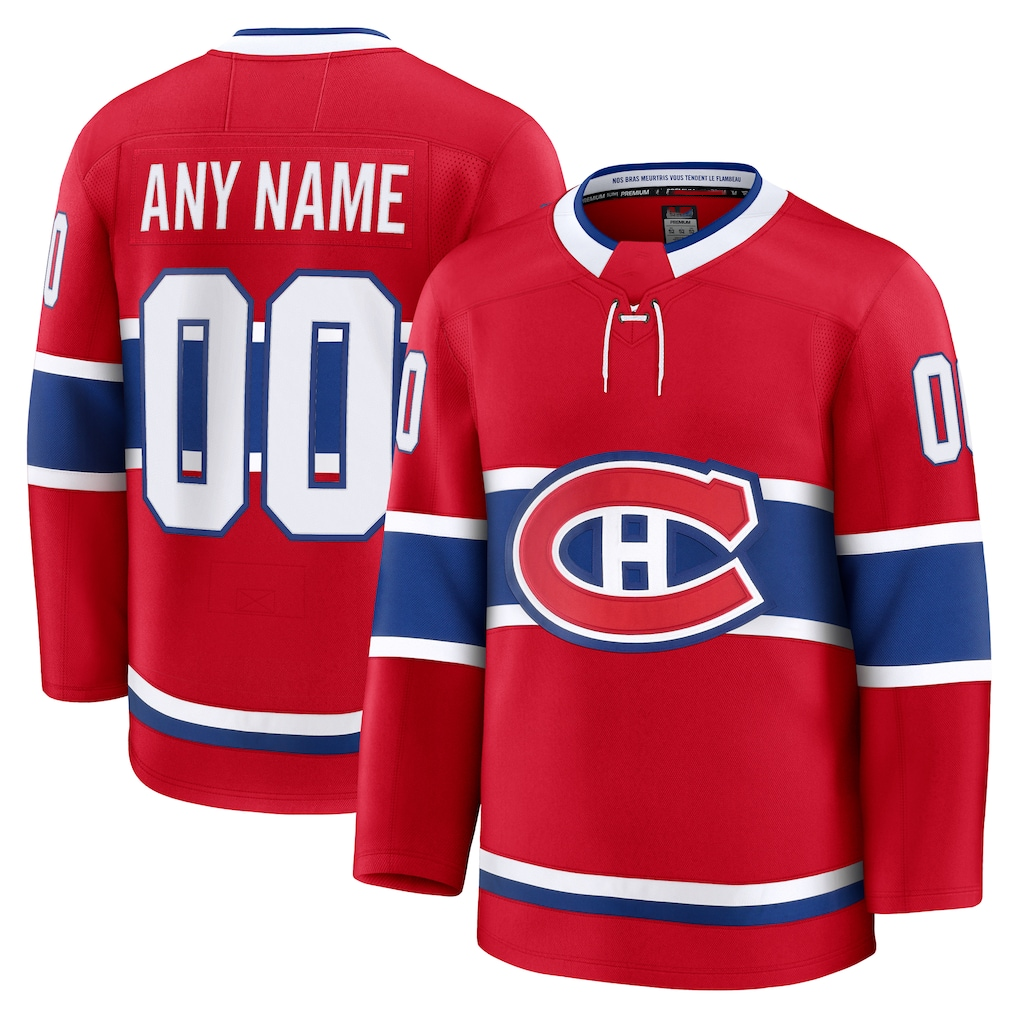 Tlead Custom M.Canadiens Red Home Premium Jerseys