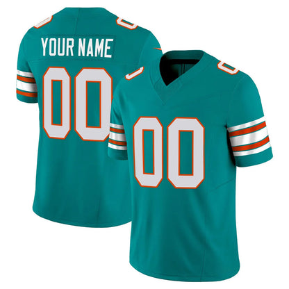 Tlead Custom M.Dolphins Aqua Limited Alternate Vapor F.U.S.E. Home Game Any Name & Numbers Stitched Jerseys