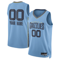 Tlead Custom M.Grizzlies Blue 2022-2023 Swingman Stitched Stitched JerseysStatement Edition
