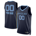 Tlead Custom M.Grizzlies Navy Swingman Stitched Jerseys- Icon Edition