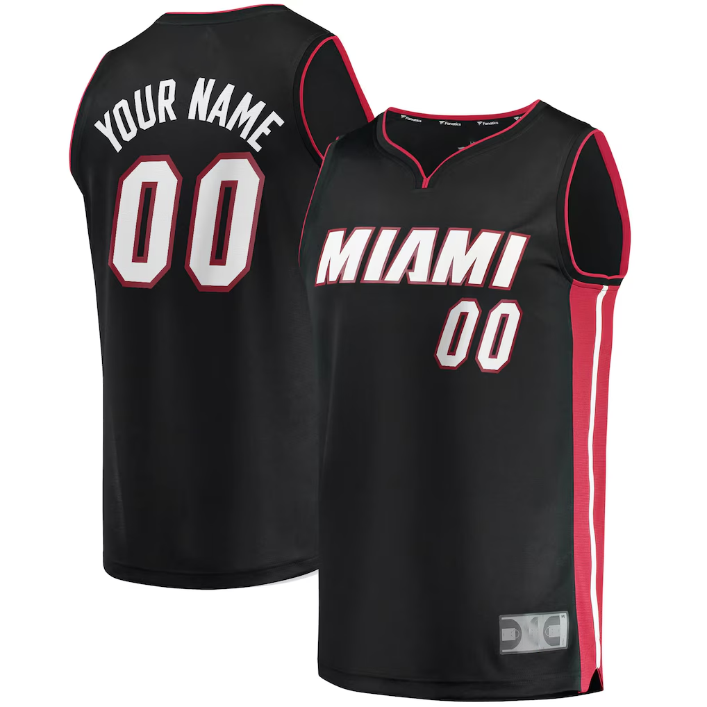 Tlead Custom M.Heat Black Fast Break Replica Jerseys - Icon Edition
