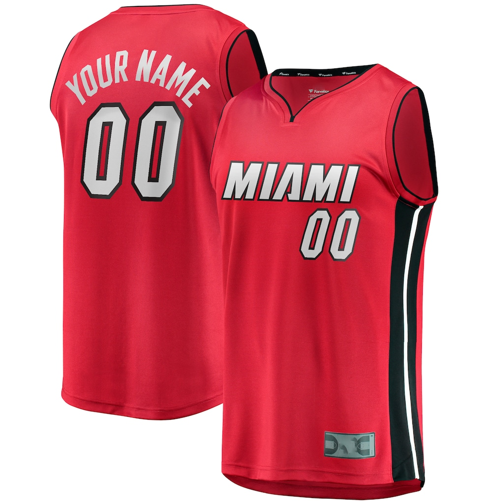Tlead Custom M.Heat Red Fast Break Jerseys - Statement Edition