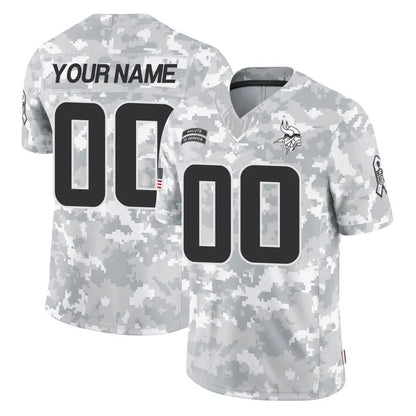 Tlead Custom MN.Vikings Arctic Camo Salute To Service Limited Game Any Name & Numbers Stitched Jerseys