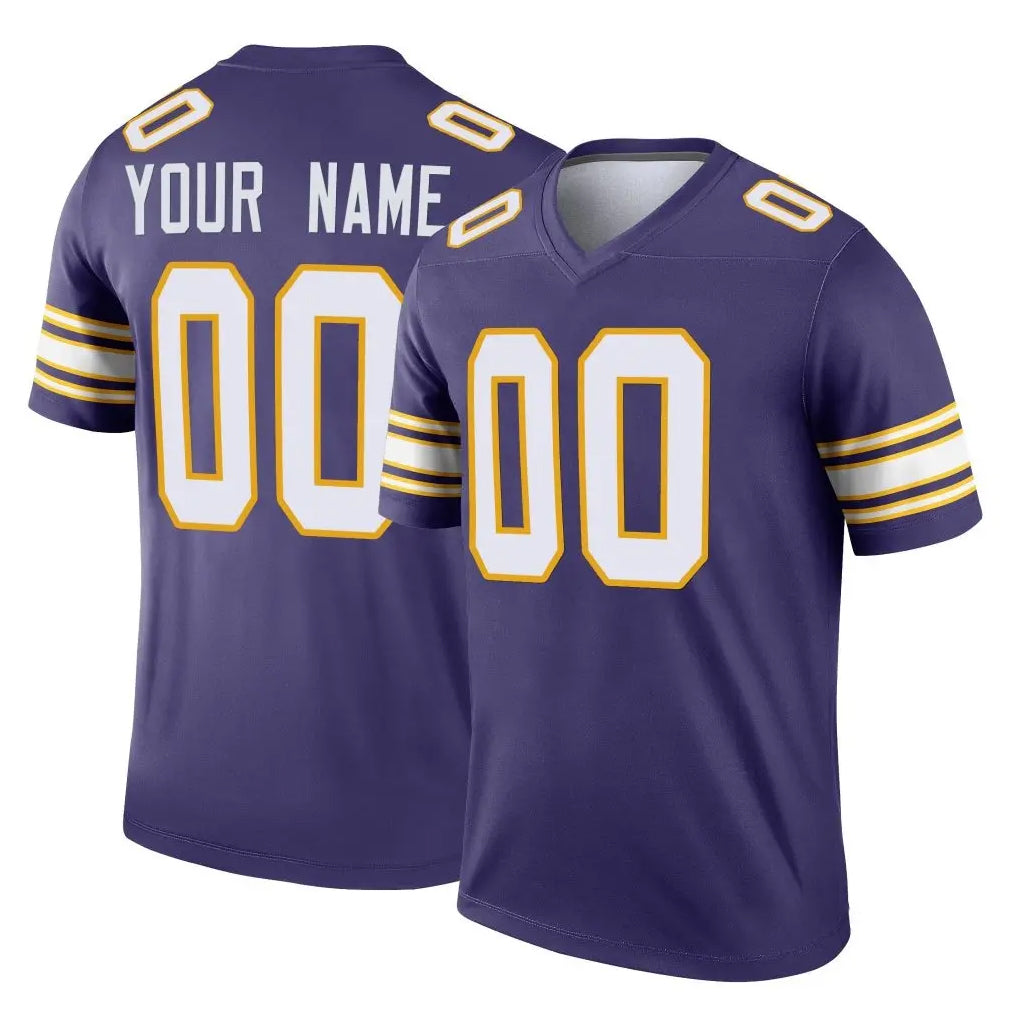 Tlead Custom MN.Vikings Purple Limited Classic Home Game Any Name & Numbers Stitched Jerseys