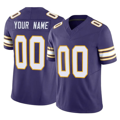 Tlead Custom MN.Vikings Purple Limited Classic Vapor F.U.S.E. Home Game Any Name & Numbers Stitched Jerseys