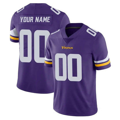 Tlead Custom MN.Vikings Purple Limited Vapor Untouchable Home Game Any Name & Numbers Stitched Jerseys
