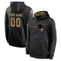 Tlead Custom NE.Patriots Black Salute to Service Hoodies Limited Game Any Name & Numbers Stitched Jerseys