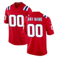 Tlead Custom NE.Patriots Red Home Game Any Name & Numbers Stitched Jerseys