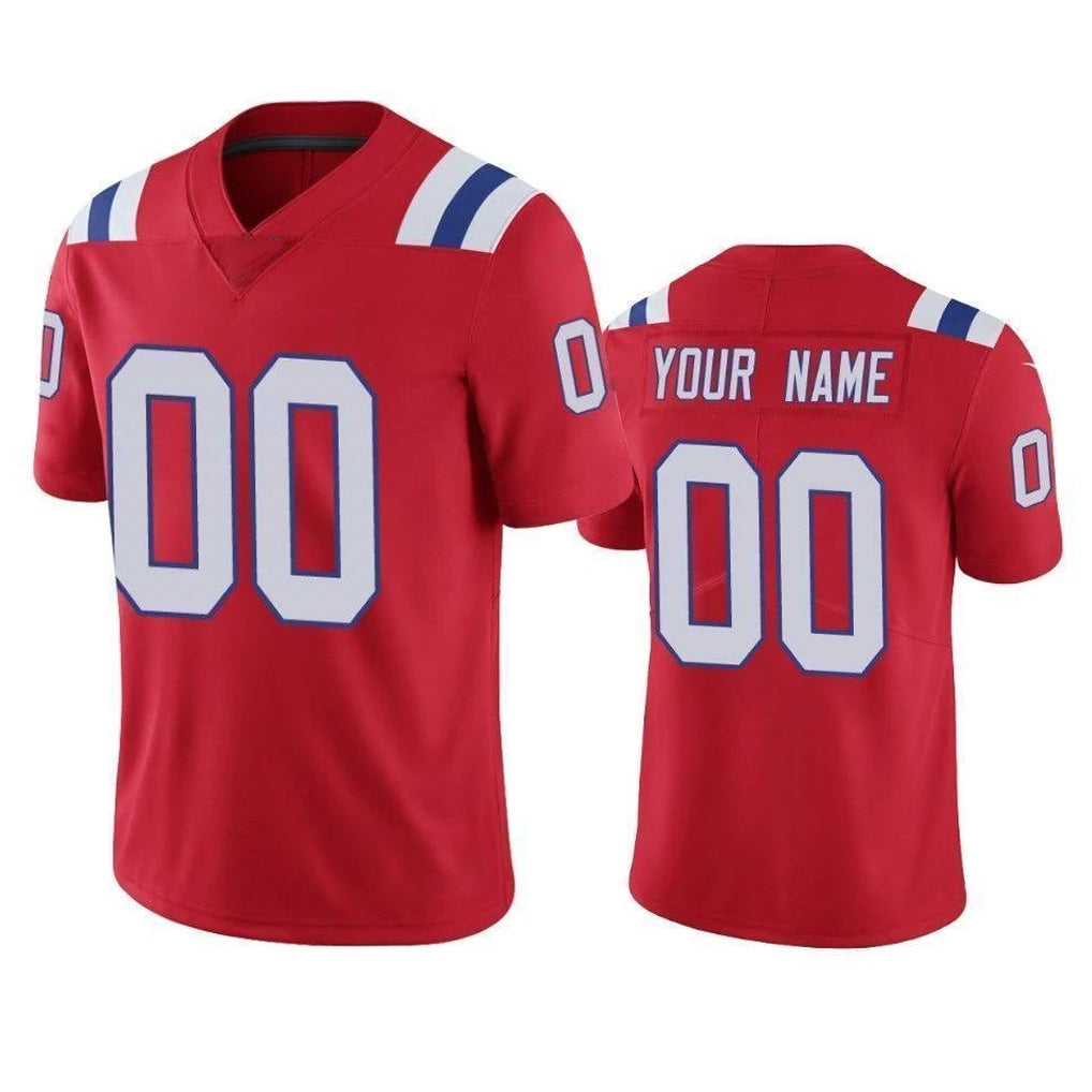 Tlead Custom NE.Patriots Red Vapor Untouchable Home Game Any Name & Numbers Stitched Jerseys