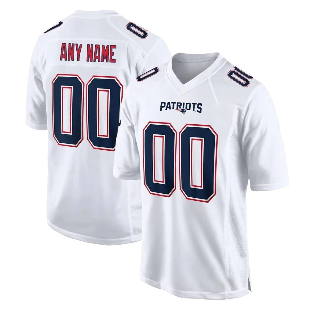 Tlead Custom NE.Patriots White Fashion Limited Home Game Any Name & Numbers Stitched Jerseys