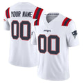 Tlead Custom NE.Patriots White Limited Vapor F.U.S.E. Home Game Any Name & Numbers Stitched Jerseys