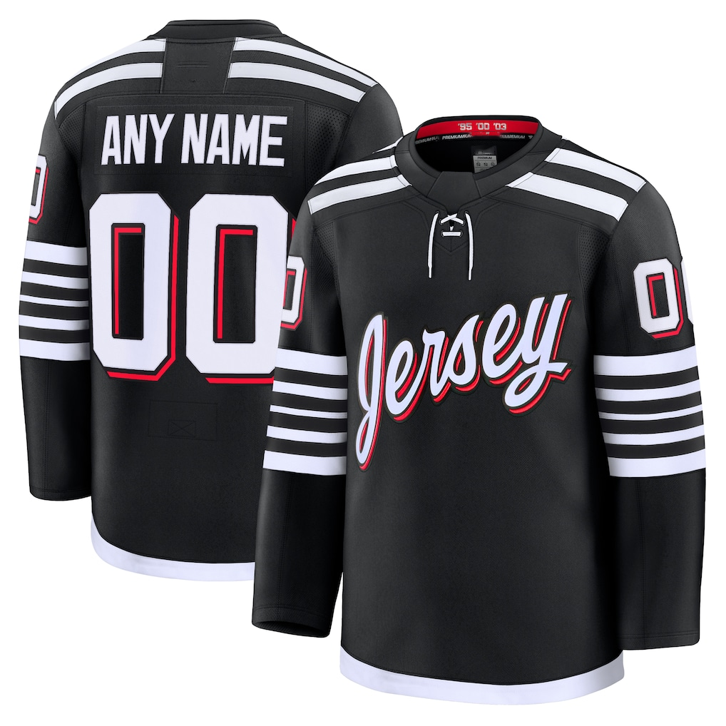 Tlead Custom N.Jersey Devils Black Alternate Premium Jerseys