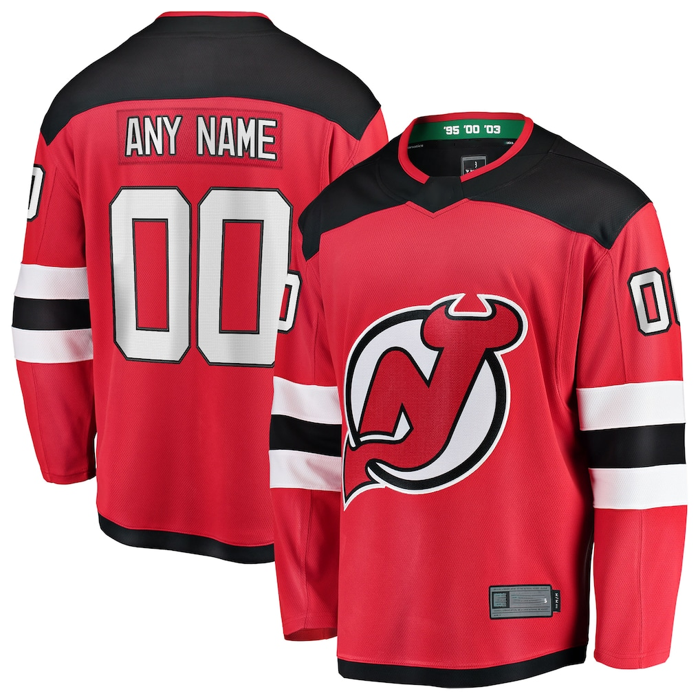 Tlead Custom N.Jersey Devils Red Home Breakaway Jerseys