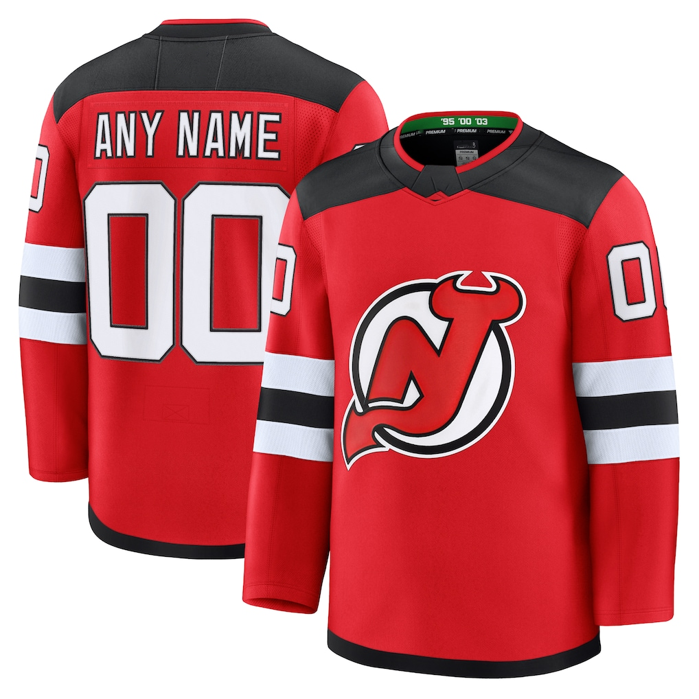 Tlead Custom N.Jersey Devils Red Home Premium Jerseys