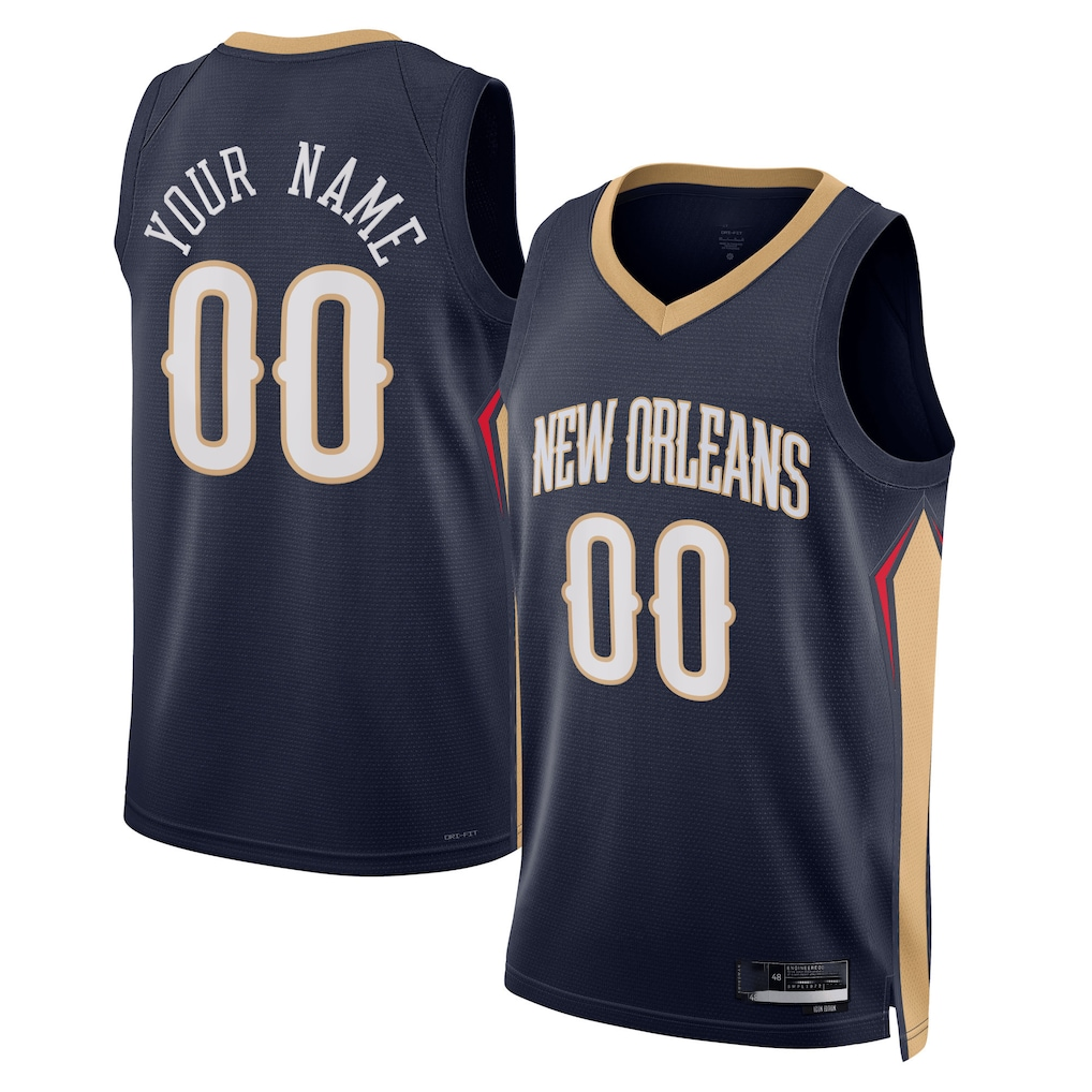 Tlead Custom NO.Pelicans Navy 2022-2023 Swingman Stitched Jerseys- Icon Edition