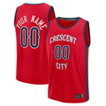 Tlead Custom NO.Pelicans Red Fast Break Stitched Jerseys- Statement Edition